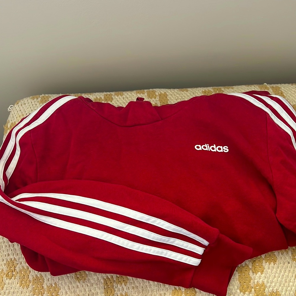 Adidas Youth hoodie dark red